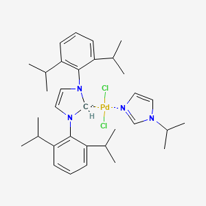 Palladium, [1,3-bis[2,6-bis(1-methylethyl)phenyl]-1,3-dihydro-2H-imidazol-2-ylidene]dichloro[1-(1-methylethyl)-1H-imidazole-kappaN3]-, (SP-4-1)-