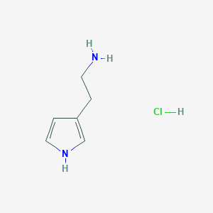 molecular formula C6H11ClN2 B1477983 2-(1H-pyrrol-3-yl)ethan-1-amine hydrochloride CAS No. 6662-17-5