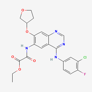 (S)-Ethyl 2-((4-((3-chloro-4-fluorophenyl)amino)-7-((tetrahydrofuran-3-yl)oxy)quinazolin-6-yl)amino)-2-oxoacetate (Afatinib Impurity)