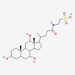 2-[4-[(10S,13R)-3,7,12-trihydroxy-10,13-dimethyl-2,3,4,5,6,7,8,9,11,12,14,15,16,17-tetradecahydro-1H-cyclopenta[a]phenanthren-17-yl]pentanoylamino]ethanesulfonic acid