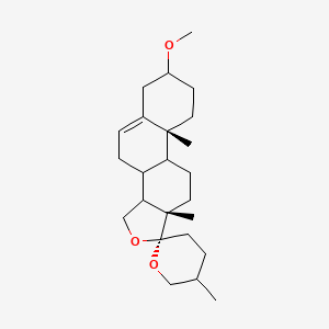 (1R,3aS,3bR,5'R,7S,9aR,9bS,11aS)-7-methoxy-5',9a,11a-trimethyl-3a,3b,3',4,4',5',6,6',7,8,9,9a,9b,10,11,11a-hexadecahydro-3H-spiro[phenanthro[1,2-c]furan-1,2'-pyran]