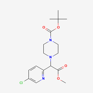 Tert-butyl 4-[1-(5-chloropyridin-2-yl)-2-methoxy-2-oxoethyl]piperazine-1-carboxylate