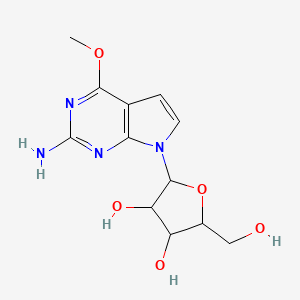 (2R,3R,4S,5R)-2-{2-amino-4-methoxy-7H-pyrrolo[2,3-d]pyrimidin-7-yl}-5-(hydroxymethyl)oxolane-3,4-diol