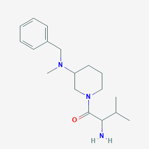 molecular formula C18H29N3O B14779918 2-Amino-1-((S)-3-(benzyl(methyl)amino)piperidin-1-yl)-3-methylbutan-1-one 