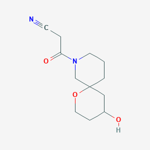 3-(4-Hydroxy-1-oxa-8-azaspiro[5.5]undecan-8-yl)-3-oxopropanenitrile