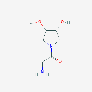 molecular formula C7H14N2O3 B1477994 2-Amino-1-(3-hydroxy-4-methoxypyrrolidin-1-yl)ethan-1-one CAS No. 2090883-15-9