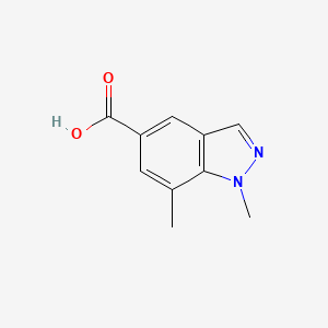 molecular formula C10H10N2O2 B14779941 1,7-Dimethyl-1H-indazole-5-carboxylic acid 