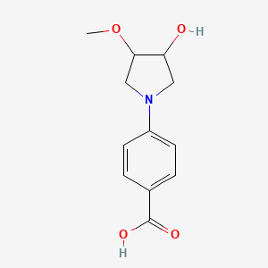 molecular formula C12H15NO4 B1477996 4-(3-Hydroxy-4-methoxypyrrolidin-1-yl)benzoic acid CAS No. 2097956-11-9
