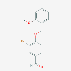 molecular formula C15H13BrO3 B14779977 3-Bromo-4-((2-methoxybenzyl)oxy)benzaldehyde 