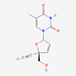 1-[(5R)-5-ethynyl-5-(hydroxymethyl)-2H-furan-2-yl]-5-methylpyrimidine-2,4-dione