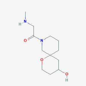 molecular formula C12H22N2O3 B1478011 1-(4-Hydroxy-1-oxa-8-azaspiro[5.5]undecan-8-yl)-2-(methylamino)ethan-1-one CAS No. 2097947-69-6