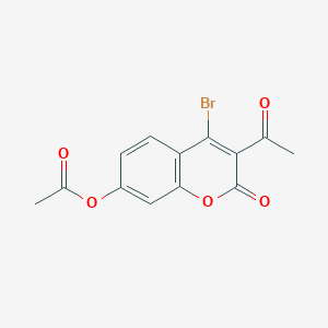 3-Acetyl-4-bromo-2-oxo-2H-chromen-7-yl acetate