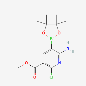 methyl 6-amino-2-chloro-5-(4,4,5,5-tetramethyl-1,3,2-dioxaborolan-2-yl)pyridine-3-carboxylate