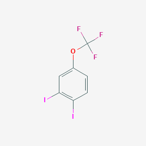 molecular formula C7H3F3I2O B14780153 1,2-Diodo-4-(trifluoromethoxy)benzene 