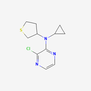 molecular formula C11H14ClN3S B1478018 3-chloro-N-cyclopropyl-N-(tetrahydrothiophen-3-yl)pyrazin-2-amine CAS No. 2098082-25-6