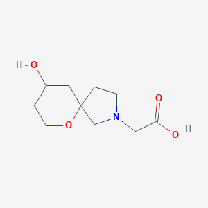 molecular formula C10H17NO4 B1478020 2-(9-Hydroxy-6-oxa-2-azaspiro[4.5]decan-2-yl)acetic acid CAS No. 2097945-86-1