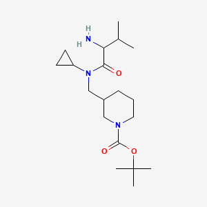 molecular formula C19H35N3O3 B14780203 Tert-butyl 3-[[(2-amino-3-methylbutanoyl)-cyclopropylamino]methyl]piperidine-1-carboxylate 