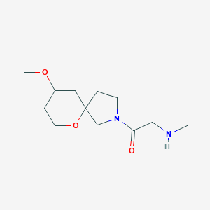 molecular formula C12H22N2O3 B1478021 1-(9-Methoxy-6-oxa-2-azaspiro[4.5]decan-2-yl)-2-(methylamino)ethan-1-one CAS No. 2097947-54-9