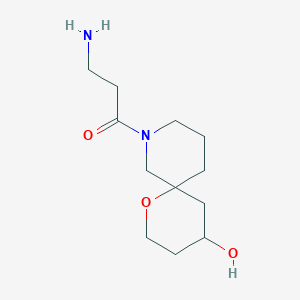 molecular formula C12H22N2O3 B1478024 3-Amino-1-(4-hydroxy-1-oxa-8-azaspiro[5.5]undecan-8-yl)propan-1-one CAS No. 2097947-80-1