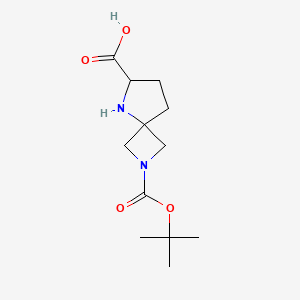 molecular formula C12H20N2O4 B14780246 2-Tert-butoxycarbonyl-2,5-diazaspiro[3.4]octane-6-carboxylic acid 