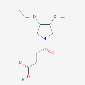 molecular formula C11H19NO5 B1478025 4-(3-Ethoxy-4-methoxypyrrolidin-1-yl)-4-oxobutanoic acid CAS No. 2098001-59-1