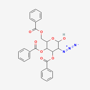 molecular formula C27H23N3O8 B14780256 3,4,6-Tri-O-benzoyl-2-deoxy-2-azido-D-glucopyranose 