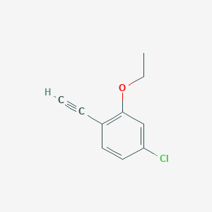 molecular formula C10H9ClO B14780264 4-Chloro-2-ethoxy-1-ethynylbenzene 