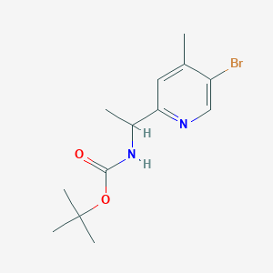 molecular formula C13H19BrN2O2 B14780287 tert-butyl N-[1-(5-bromo-4-methylpyridin-2-yl)ethyl]carbamate 