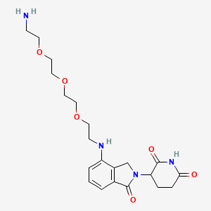 molecular formula C21H30N4O6 B14780294 3-(4-((2-(2-(2-(2-Aminoethoxy)ethoxy)ethoxy)ethyl)amino)-1-oxoisoindolin-2-yl)piperidine-2,6-dione 