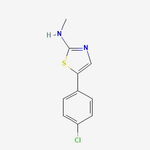 molecular formula C10H9ClN2S B14780297 5-(4-Chlorophenyl)-N-methylthiazol-2-amine 