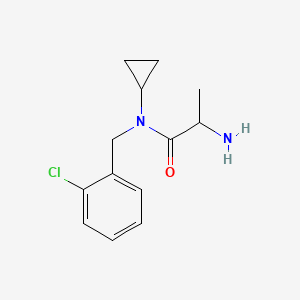 molecular formula C13H17ClN2O B14780320 2-amino-N-[(2-chlorophenyl)methyl]-N-cyclopropylpropanamide 