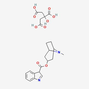 molecular formula C23H28N2O9 B14780340 2-hydroxypropane-1,2,3-tricarboxylic acid;(8-methyl-8-azabicyclo[3.2.1]octan-3-yl) 3H-indole-3-carboxylate 