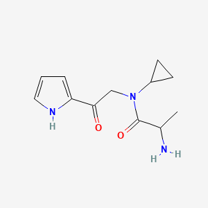 molecular formula C12H17N3O2 B14780355 2-amino-N-cyclopropyl-N-[2-oxo-2-(1H-pyrrol-2-yl)ethyl]propanamide 