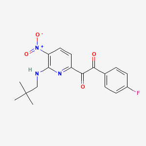 1-{6-[(2,2-Dimethylpropyl)amino]-5-nitropyridin-2-yl}-2-(4-fluorophenyl)ethane-1,2-dione