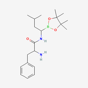 (S)-2-Amino-N-((S)-3-methyl-1-(4,4,5,5-tetramethyl-1,3,2-dioxaborolan-2-yl)butyl)-3-phenylpropanamide