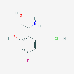 2-(1-Amino-2-hydroxyethyl)-5-fluorophenol;hydrochloride