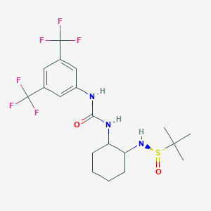 (R)-N-[(1R,2R)-2-(3-(3,5-Bis(trifluoromethyl)phenyl)ureido)cyclohexyl]-tert-butyl-sulfinamide