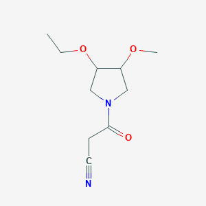 molecular formula C10H16N2O3 B1478042 3-(3-乙氧基-4-甲氧基吡咯烷-1-基)-3-氧代丙腈 CAS No. 2098132-70-6