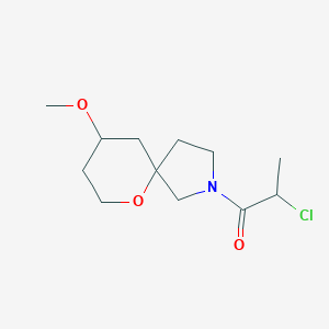 molecular formula C12H20ClNO3 B1478043 2-Chloro-1-(9-methoxy-6-oxa-2-azaspiro[4.5]decan-2-yl)propan-1-one CAS No. 2097947-72-1