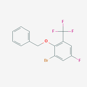 molecular formula C14H9BrF4O B14780450 [2-Bromo-4-fluoro-6-(trifluoromethyl)-phenyl]-benzyl ether 