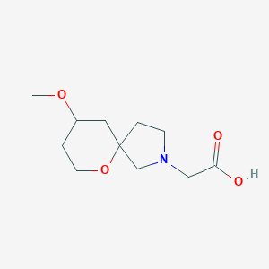 molecular formula C11H19NO4 B1478046 2-(9-Methoxy-6-oxa-2-azaspiro[4.5]decan-2-yl)acetic acid CAS No. 2097947-67-4