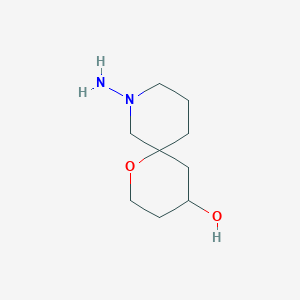 molecular formula C9H18N2O2 B1478047 8-Amino-1-oxa-8-azaspiro[5.5]undecan-4-ol CAS No. 2097948-37-1