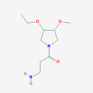 molecular formula C10H20N2O3 B1478051 3-氨基-1-(3-乙氧基-4-甲氧基吡咯烷-1-基)丙酮 CAS No. 2097956-38-0