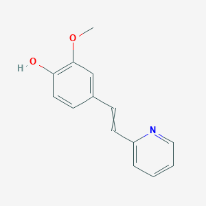 molecular formula C14H13NO2 B14780514 2-Methoxy-4-(2-pyridin-2-ylethenyl)phenol 