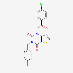 1-(2-(4-Chlorophenyl)-2-oxoethyl)-3-(4-methylbenzyl)-1,7a-dihydrothieno[3,2-d]pyrimidine-2,4(3H,4aH)-dione