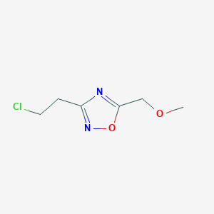 molecular formula C6H9ClN2O2 B1478052 3-(2-氯乙基)-5-(甲氧基甲基)-1,2,4-恶二唑 CAS No. 1824274-24-9