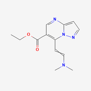 Ethyl (E)-7-(2-(dimethylamino)vinyl)pyrazolo[1,5-a]pyrimidine-6-carboxylate