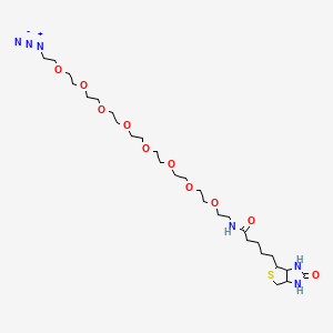 N-[2-[2-[2-[2-[2-[2-[2-[2-(2-azidoethoxy)ethoxy]ethoxy]ethoxy]ethoxy]ethoxy]ethoxy]ethoxy]ethyl]-5-(2-oxo-1,3,3a,4,6,6a-hexahydrothieno[3,4-d]imidazol-4-yl)pentanamide