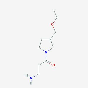 molecular formula C10H20N2O2 B1478055 3-Amino-1-(3-(ethoxymethyl)pyrrolidin-1-yl)propan-1-one CAS No. 1855692-24-8