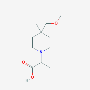 molecular formula C11H21NO3 B1478056 2-(4-(Methoxymethyl)-4-methylpiperidin-1-yl)propanoic acid CAS No. 1869370-28-4